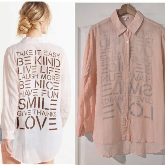 Sundry | Love Oversized Shirt In Neon Peach - Picture 1 of 14